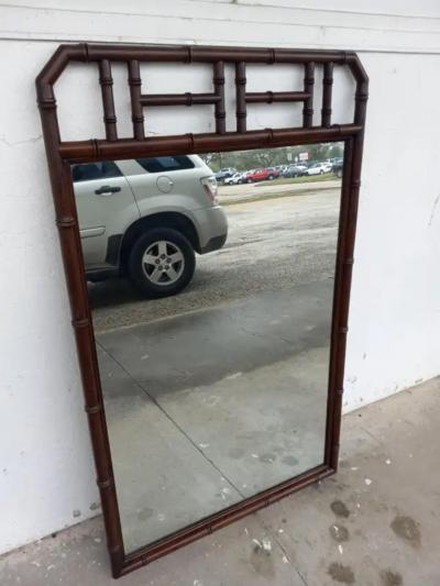 Beautiful Faux Bamboo Wall Dresser Mirror