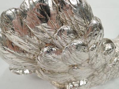 Beautiful German Silver Swan Centerpiece Bowl with Rare Glass Liner