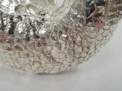 Beautiful German Silver Swan Centerpiece Bowl with Rare Glass Liner
