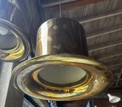 Beautiful Italian Brass Hat Pendant 1950