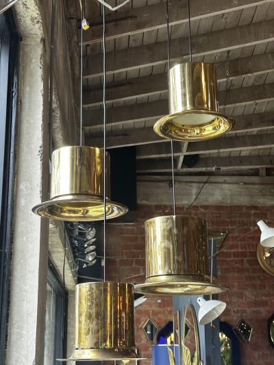 Beautiful Italian Brass Hat Pendant 1950