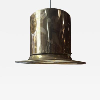 Beautiful Italian Brass Hat Pendant 1950