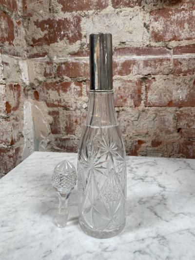 Beautiful Italian Mid Century Glass Bottle 1970s
