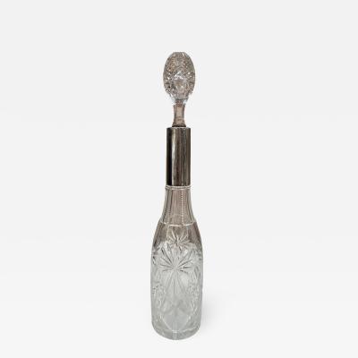 Beautiful Italian Mid Century Glass Bottle 1970s