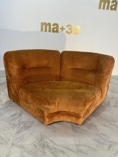 Beautiful Italian Mid Century Sectional Sofa 1980s