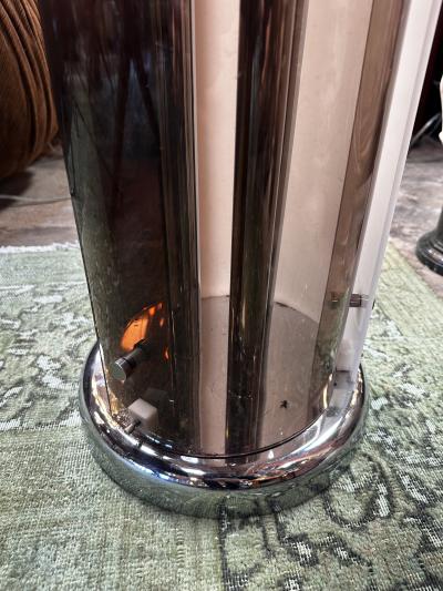 Beautiful Italian Plexiglass and Chrome Floor Lamp 1980s