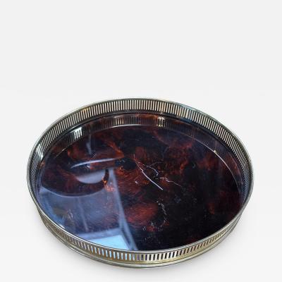 Beautiful Italian Vintage Round Tray 1980s