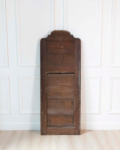 Beautiful Louis XVI period trumeau in grey green painted wood