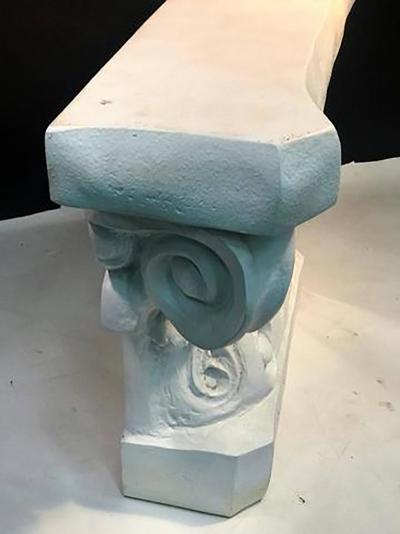 Beautiful Modern Neoclassical White Column Form Console Table