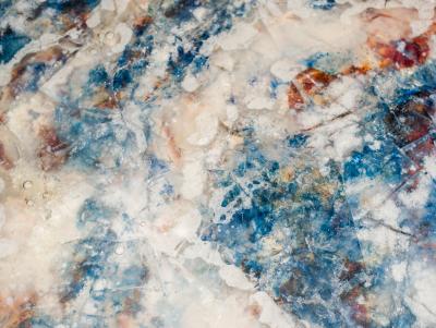 Beautiful pedestal table in resin and nickel plated brass France circa 2000