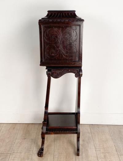 Beautifully Carved Safe on Stand Late 19th Century