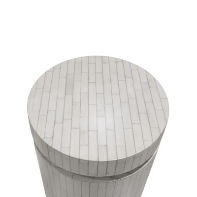 Beautifully Made Pair of Pedestals in Tessellated Bone 1970s