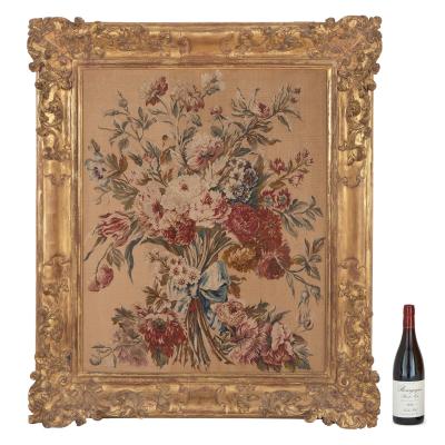 Beauvais Royal Manufacture A large and rare Louis XV period frame Beauvais tapestry panel