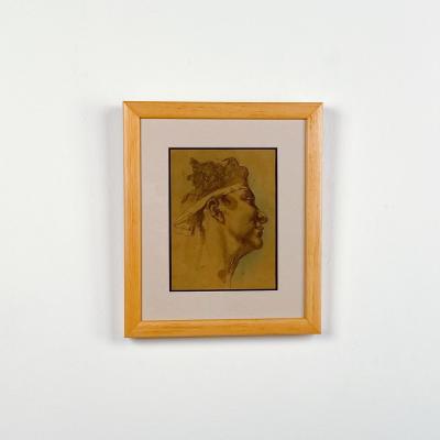 Beaux Arts Pastel Sketch Signed AF 71 France