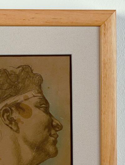 Beaux Arts Pastel Sketch Signed AF 71 France