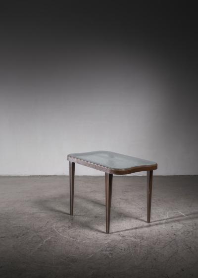 Beech and glass coffee table