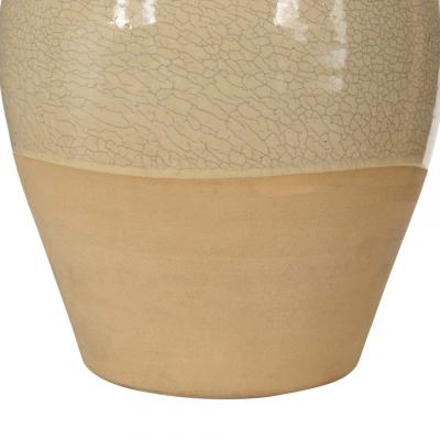 Beige Glazed Ceramic Urn