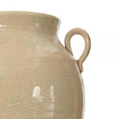 Beige Glazed Ceramic Urn