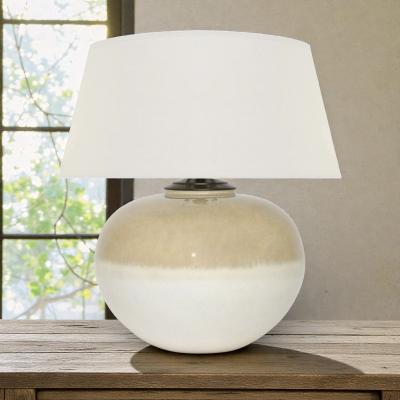 Beige and Ivory Ceramic Table Lamp