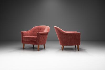 Bejra M bel Tibro Upholstered Armchairs Sweden 1960s
