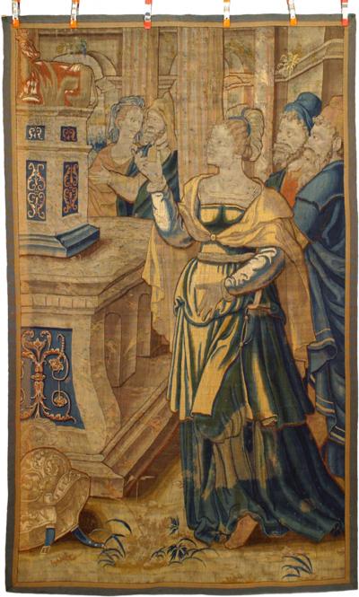 Belgian 17th Century Figurative Woven Tapestry