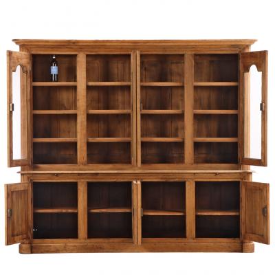 Belgian Oak Two Piece Breakfront Cabinet C 1940