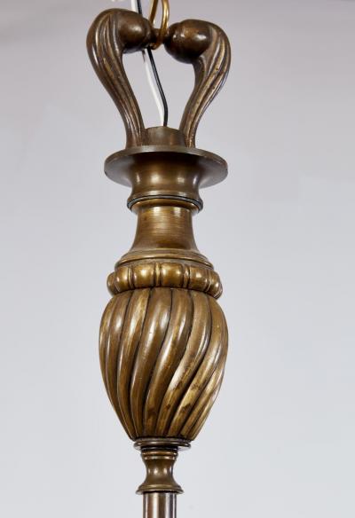 Belgian Patinated Bronze Chandelier