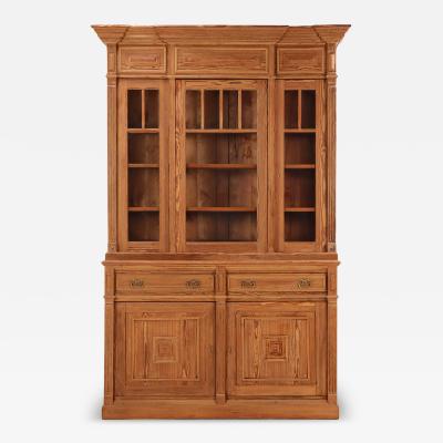 Belgian Two Part Pine Cabinet C 1900