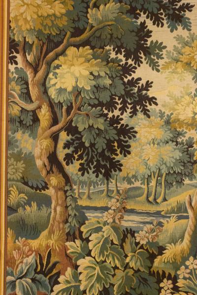 Belgian Woven Tapestry of Forest Scene