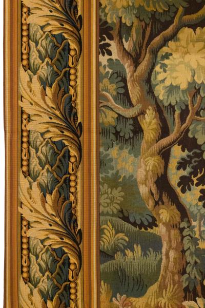 Belgian Woven Tapestry of Forest Scene