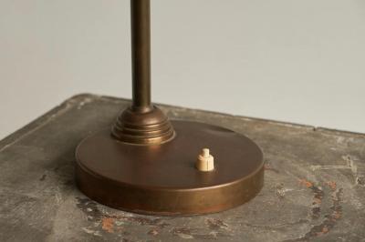 Bell Shaped Art Deco Table Lamp in Patinated Brass The Netherlands 1930s