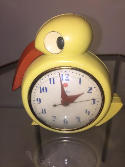 Belle Kogan RARE ART DECO QUACKER CLOCK DESIGNED BY BELLE KOGAN