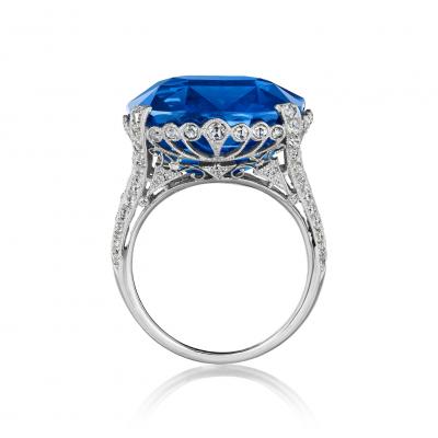 Belle poque Ceylon No Heat Sapphire Ring