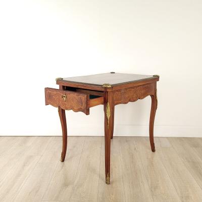 Belle poque French Inlaid Game Table circa 1900