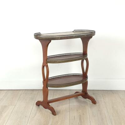 Belle poque Three Tier Louis XVI Style Oval Table France circa 1910