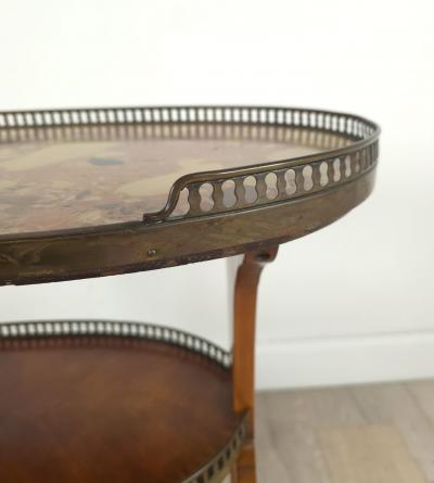 Belle poque Three Tier Louis XVI Style Oval Table France circa 1910