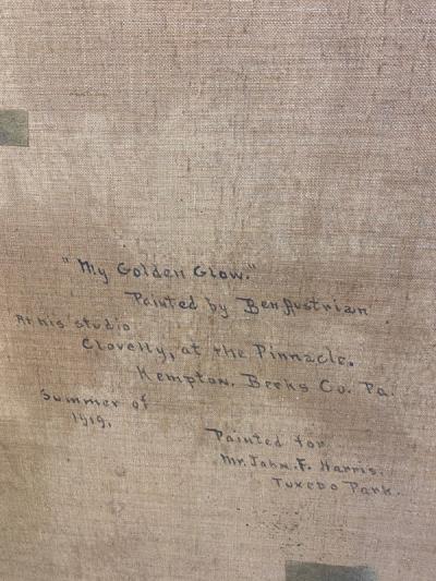 Ben Austrian MY GOLDEN GLOW LANDSCAPE PAINTING BY BEN AUSTRIAN IN SUMMER OF 1919