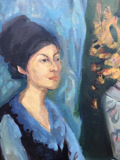 Ben Benn Woman with Flowers 