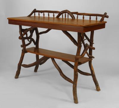 Ben Davis American Rustic Adirondack Serving Table