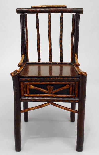 Ben Davis Set of 6 American Rustic Adirondack Side Chairs