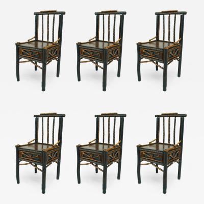 Ben Davis Set of 6 American Rustic Adirondack Side Chairs
