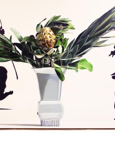 Ben Schonzeit Ben Schonzeit Two Protea Large Acrylic On Canvas 1989 signed 