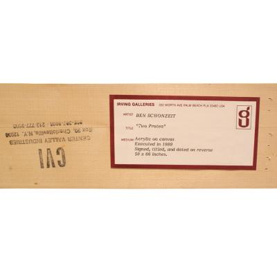 Ben Schonzeit Ben Schonzeit Two Protea Large Acrylic On Canvas 1989 signed 