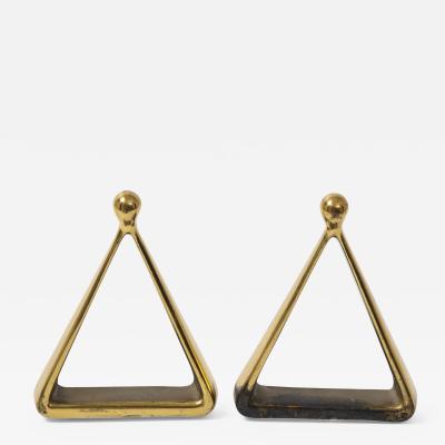 Ben Seibel Ben Seibel Aged Brass Triangle Bookends