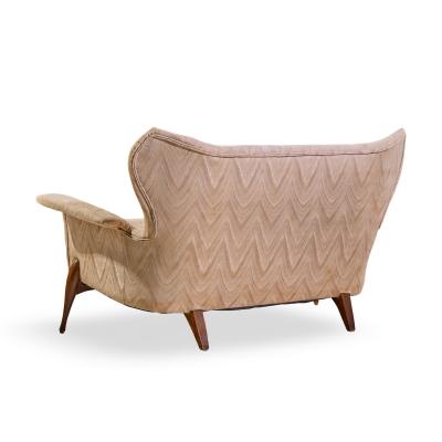 Ben Seibel Ben Seibel Mid Century Walnut Gala Settee Sofa