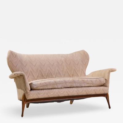 Ben Seibel Ben Seibel Mid Century Walnut Gala Settee Sofa