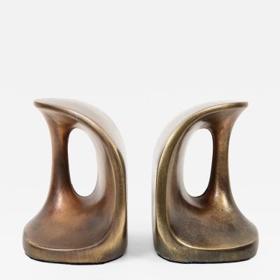 Ben Seibel Ben Seibel Modernist Bronze Bookends