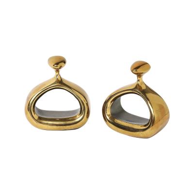 Ben Seibel Ben Seibel Stirrup Bookends Brass Jenfred Ware Raymor Signed