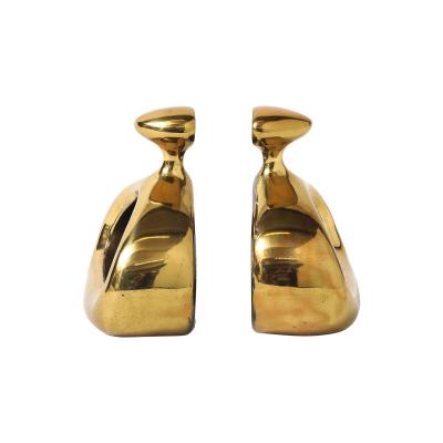 Ben Seibel Ben Seibel Stirrup Bookends Brass Jenfred Ware Raymor Signed