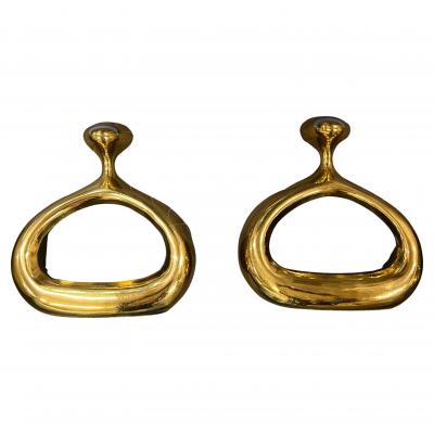 Ben Seibel Ben Seibel Stirrup Bookends Brass Jenfred Ware Raymor Signed